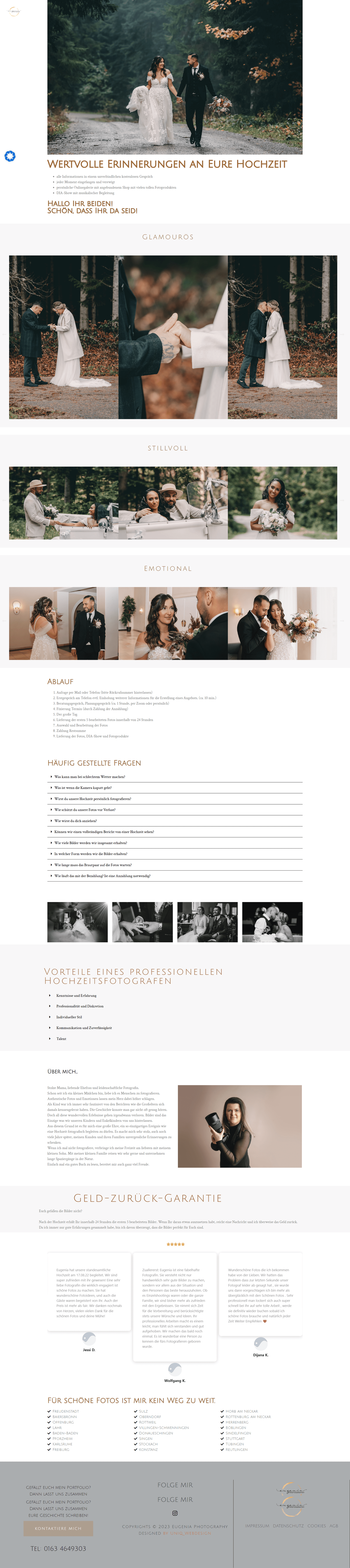 Hochzeitsfotografie Webseite